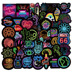 50 Neon Graffiti Stikera