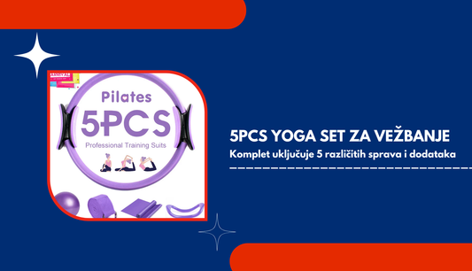 5PCS Yoga Set za Vežbanje – Kompletna oprema za trening kod kuće