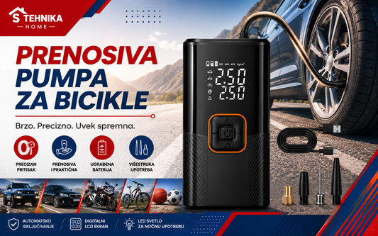 Prenosiva pumpa za bicikle – mali kompresor koji uvek možete imati sa sobom