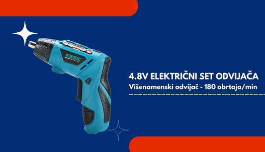 4.8V Električni set odvijača – praktičan alat za svakodnevne popravke
