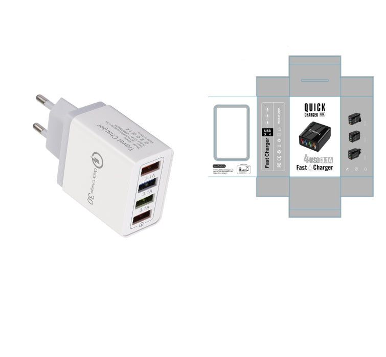 USB Quick Charge 3.0 – 4-portni adapter za telefon i tablet