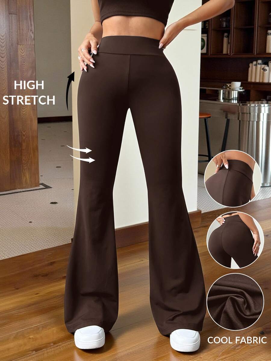 Ženske uske pantalone sa raširenim nogavicama