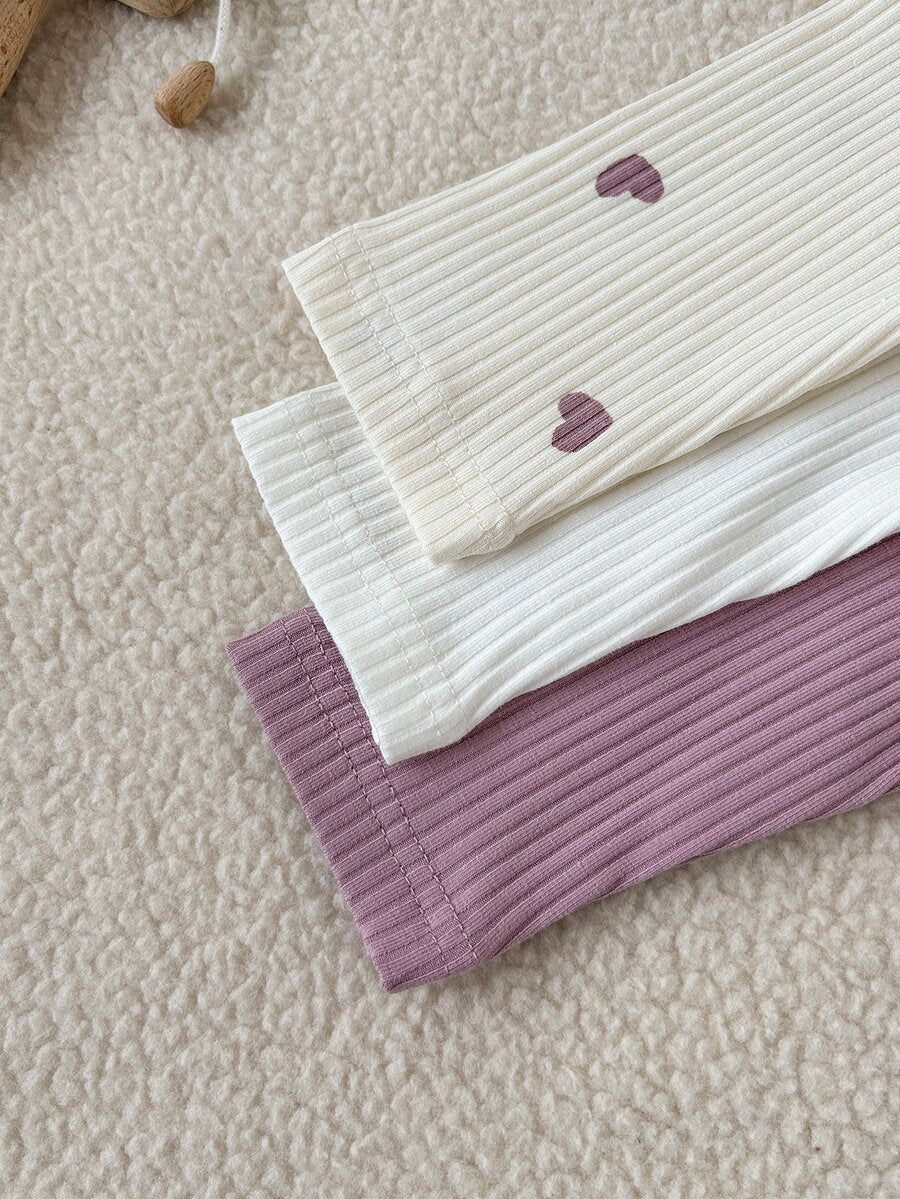 Set od 3 komada jesen/zima, kompozitna somotska tkanina sa prugastim printom, dugi rukavi