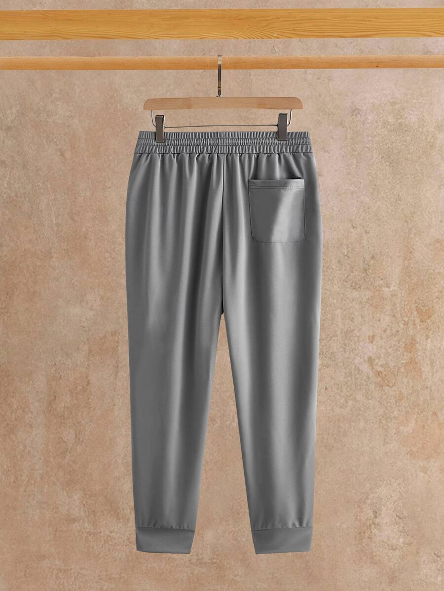 RebelGame 2 kom/set muška majica kratkih rukava i ležerne pantalone sa perticom u struku