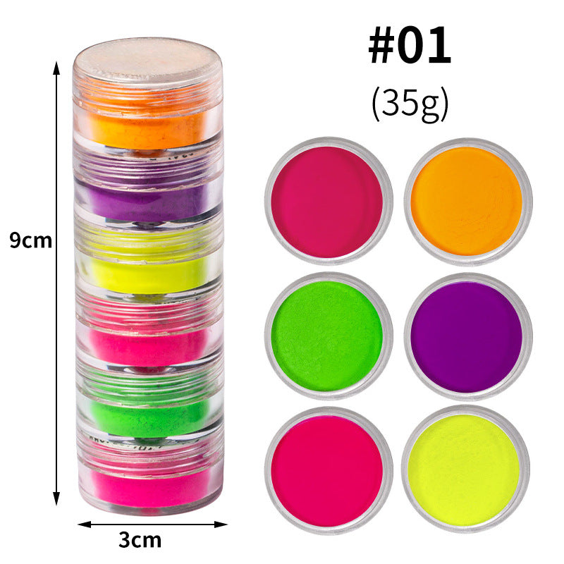 6 boja Pearl Puder za nokte