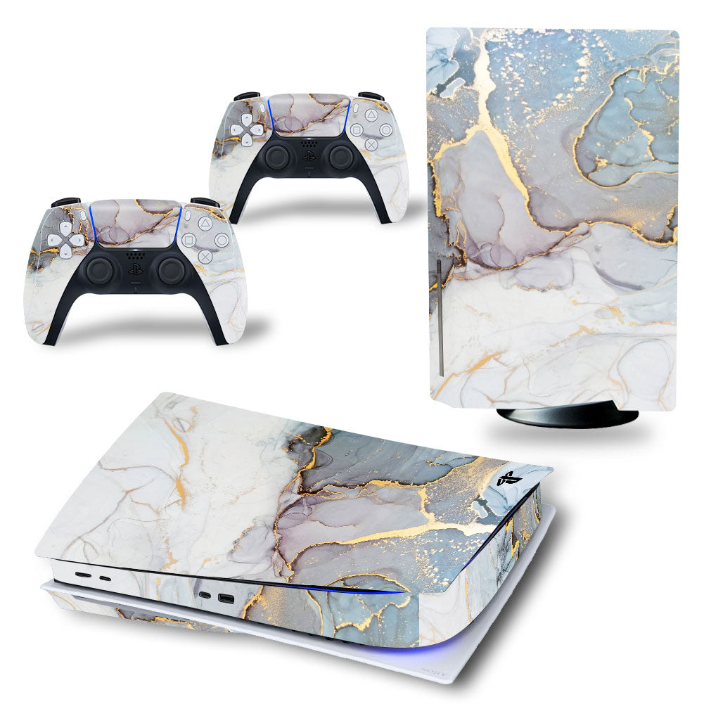 Bele vinilne nalepnice/skin folije za PS5 konzolu i gejmped