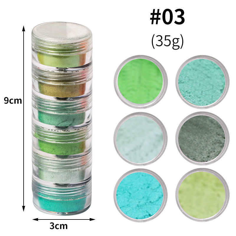6 boja Pearl Puder za nokte