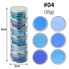 6 boja Pearl Puder za nokte