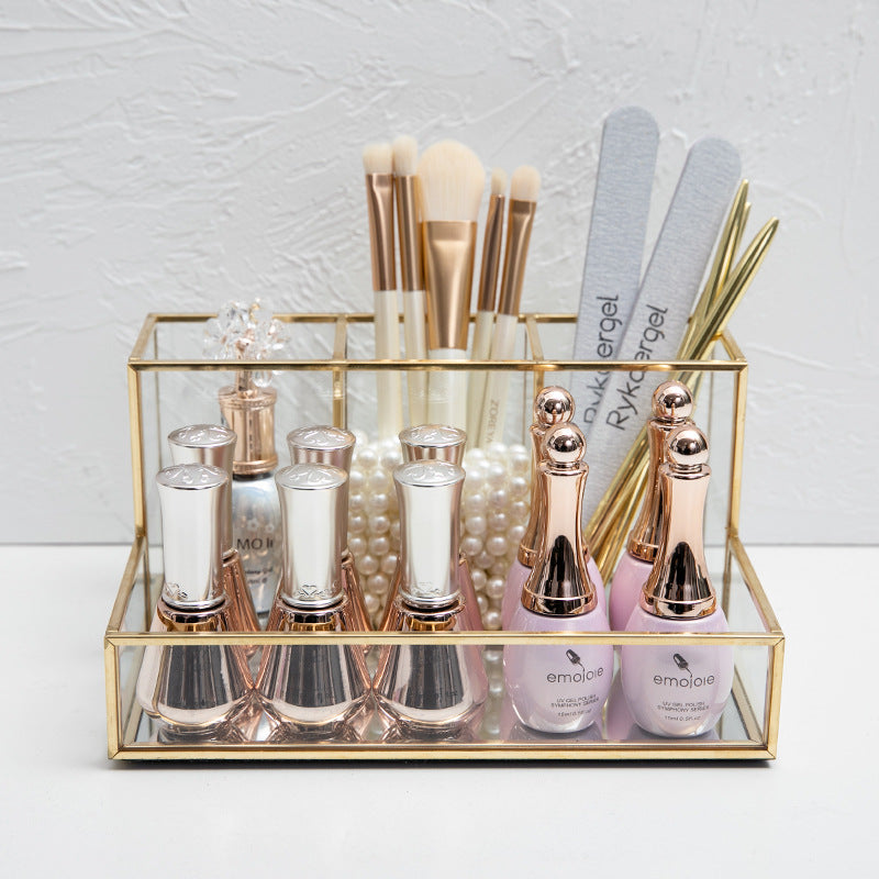 Stakleni Makeup Organizer