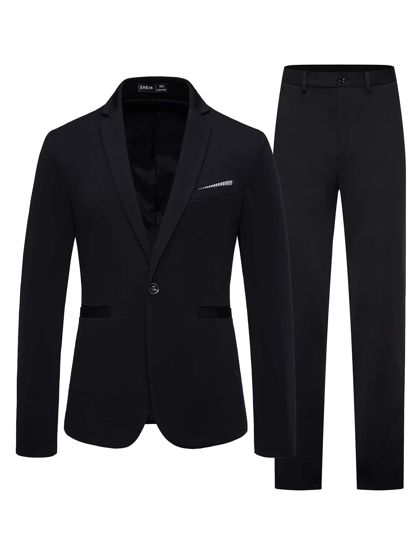 Muški sako sa jednim dugmetom i formalne pantalone za odelo