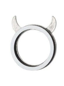 1PC Devil Style Ignition Button Ring - Black Custom Trim Cover For Car Start Button To Enhance Interior Look