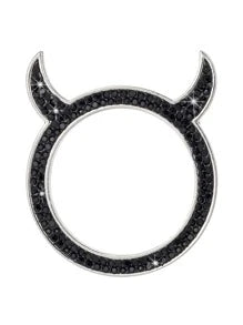 1PC Devil Style Ignition Button Ring - Black Custom Trim Cover For Car Start Button To Enhance Interior Look