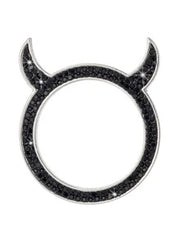 1PC Devil Style Ignition Button Ring - Black Custom Trim Cover For Car Start Button To Enhance Interior Look