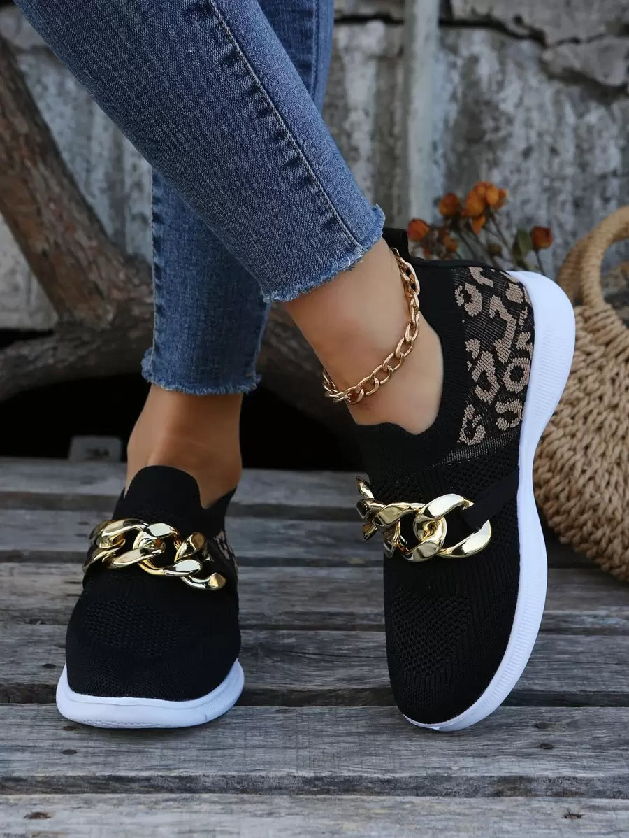 Ženske modne slip-on patike sa lancima, lagane i prozračne