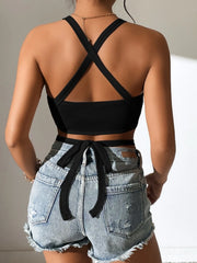Criss Cross Vez Bez Leđa Kratki Top