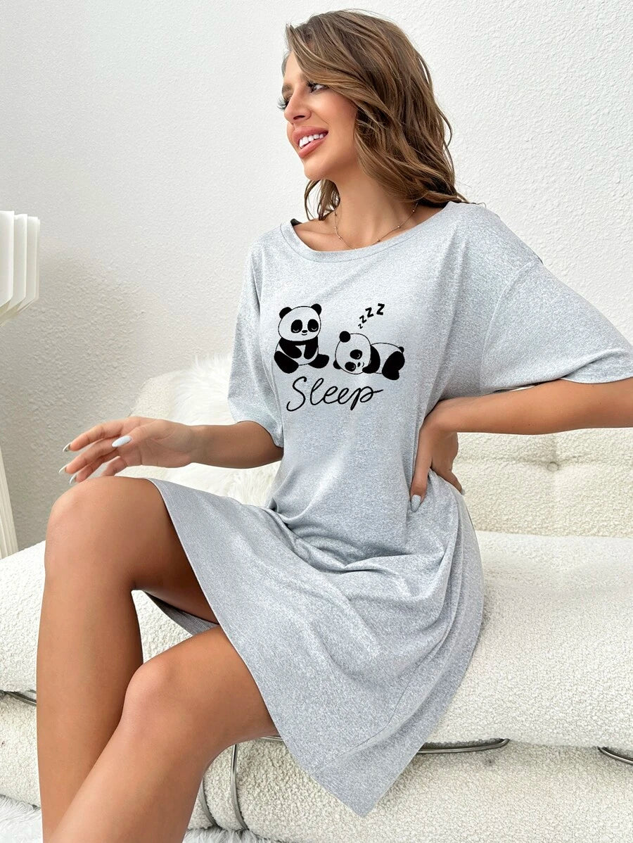 Panda & Letter grafička spavaćica