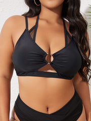 Letnji plus size halter bikini gornji deo sa povezivanjem prstenovima