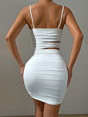 Cut Out Ruched Cami Bodycon Haljina
