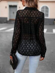 SHEIN Clasi Solid Button Front Shirt Without Bra Fall Cloth For Women
