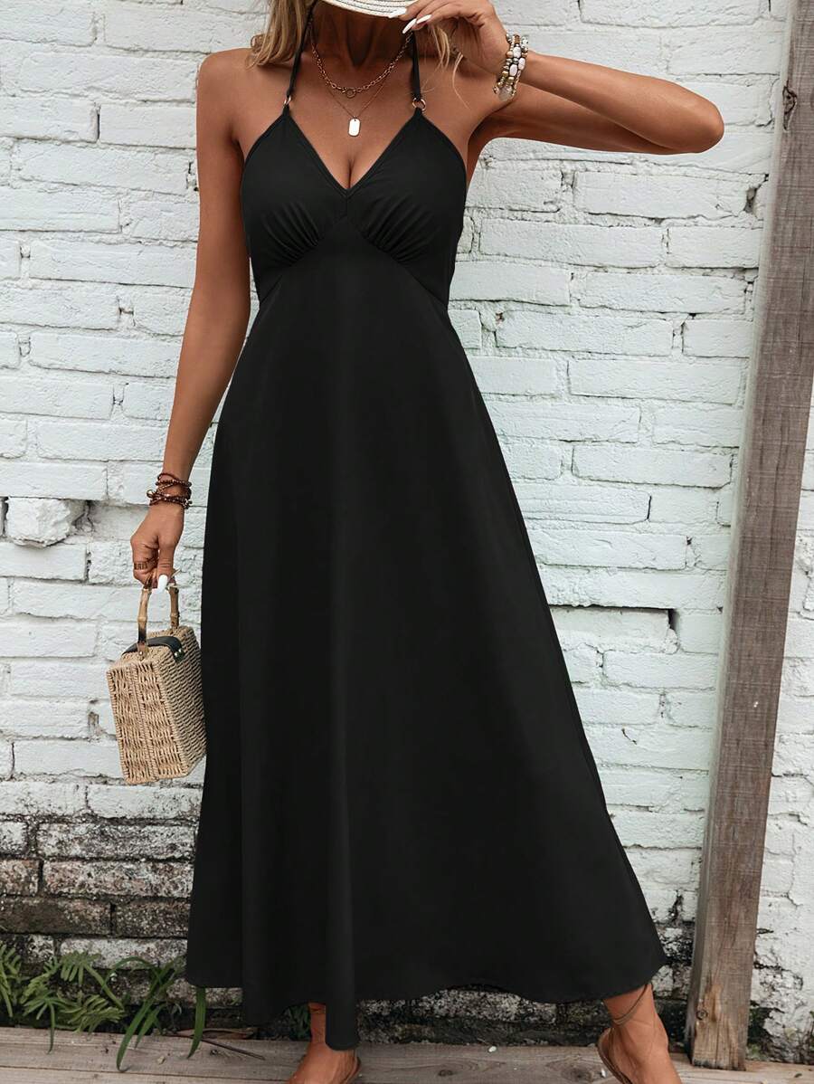 Ženska Letnja Haljina – Backless Cami sa Vezivanjem