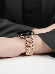 Metalna narukvica za sat sa kristalima, kompatibilna sa Apple Watch, odličan poklon