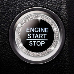Rhinestone Decor Car One-button Start Sticker