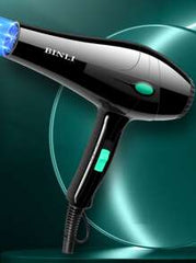 1PC 1050W 3-Speed Adjustable 10,000rpm Professional Black & Green Polka Dot Hair Dryer With Strong Wind And Constant Temperature