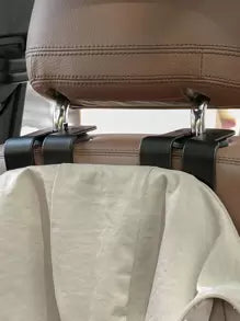 2pcs Car Back Seat Headrest Hook For Hanging Bag, Universal Vehicle Auto Multi-purpose Dual Hooks