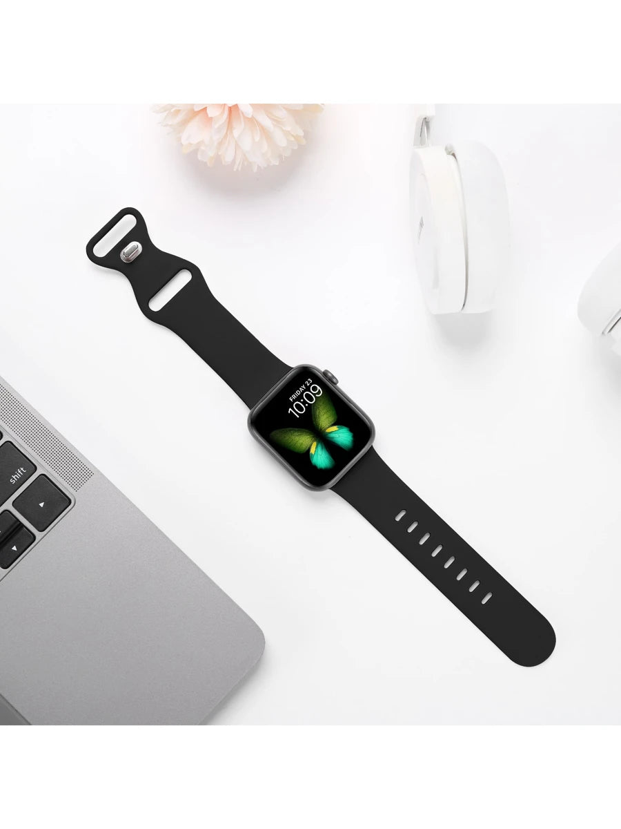 Unisex modni ležerni kaiš za sat od silikona , kompatibilan sa Apple Watch 38mm 40mm 41mm 45mm 46mm 44mm 49mm