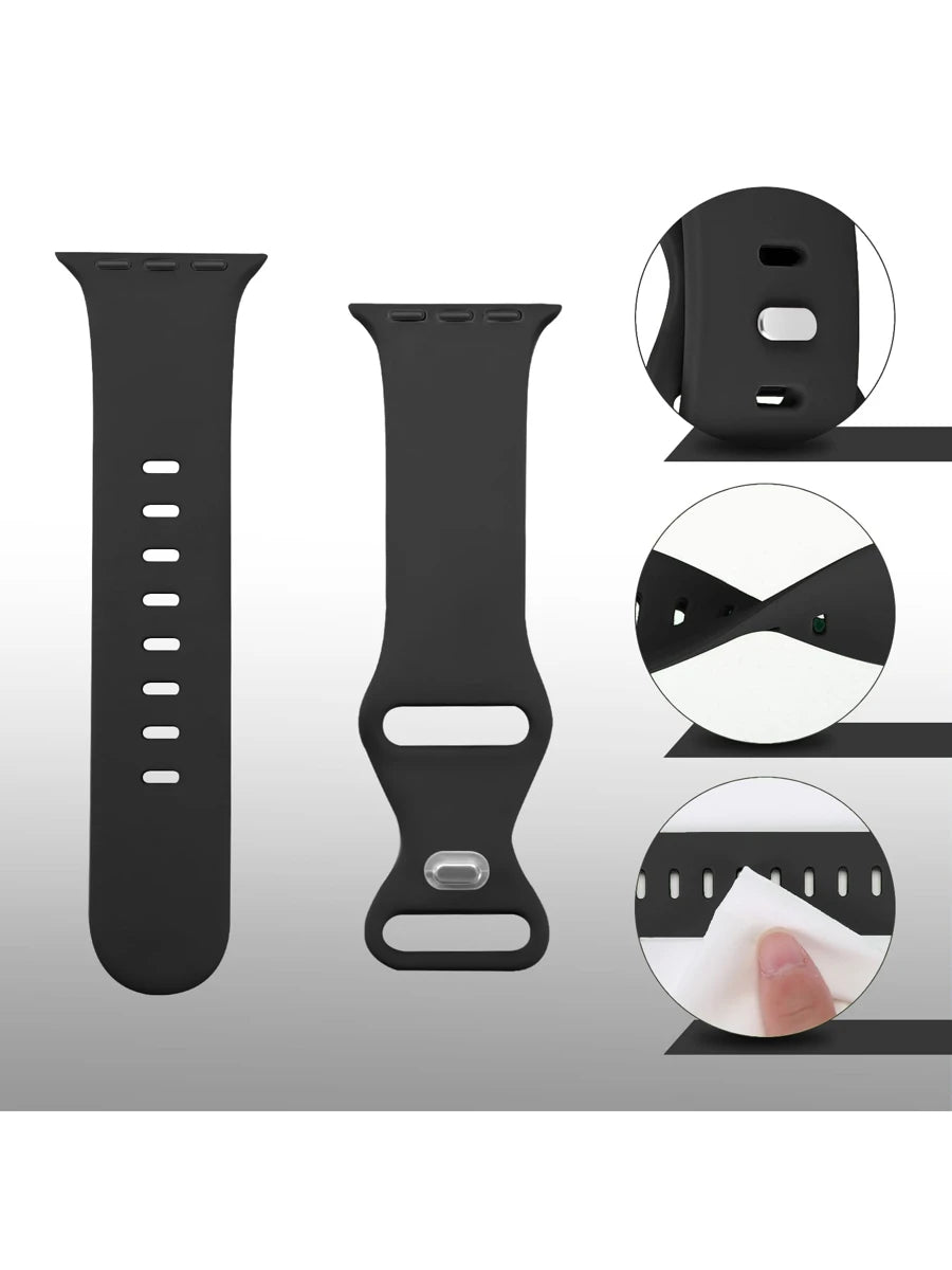 Unisex modni ležerni kaiš za sat od silikona , kompatibilan sa Apple Watch 38mm 40mm 41mm 45mm 46mm 44mm 49mm