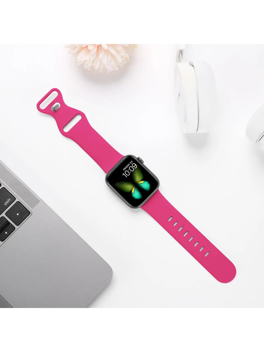 Unisex modni ležerni kaiš za sat od silikona , kompatibilan sa Apple Watch 38mm 40mm 41mm 45mm 46mm 44mm 49mm