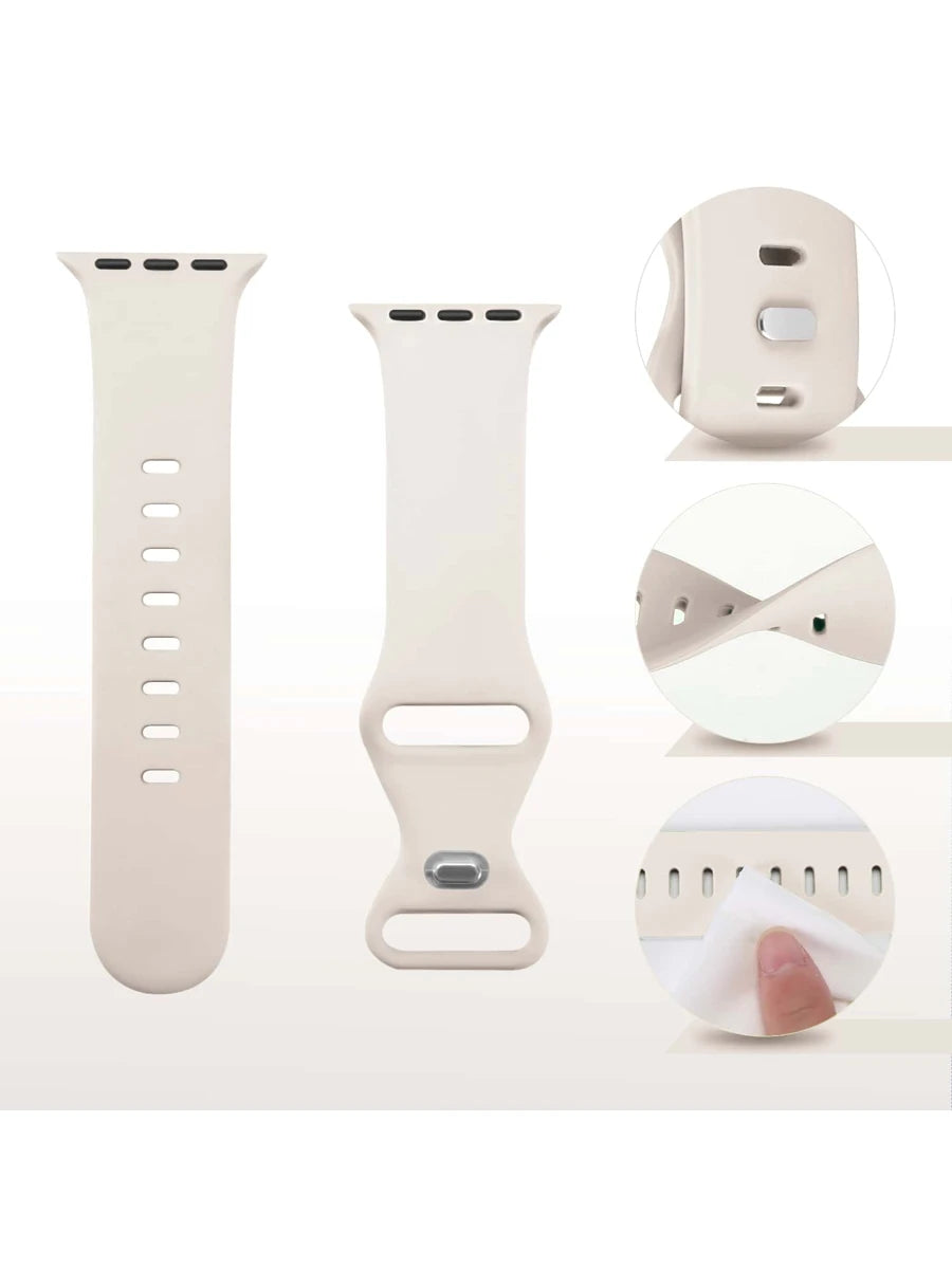 Unisex modni ležerni kaiš za sat od silikona , kompatibilan sa Apple Watch 38mm 40mm 41mm 45mm 46mm 44mm 49mm