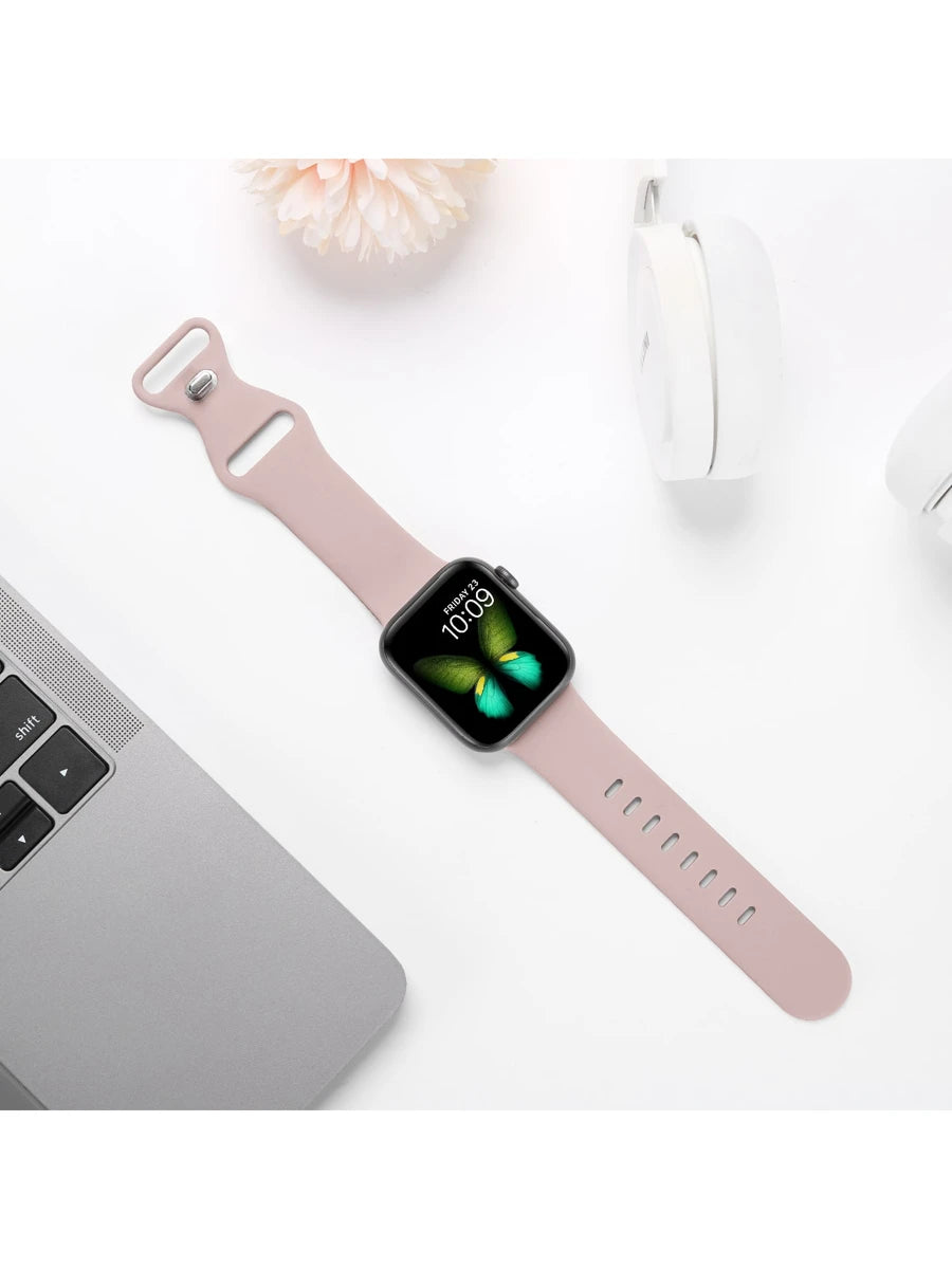 Unisex modni ležerni kaiš za sat od silikona , kompatibilan sa Apple Watch 38mm 40mm 41mm 45mm 46mm 44mm 49mm