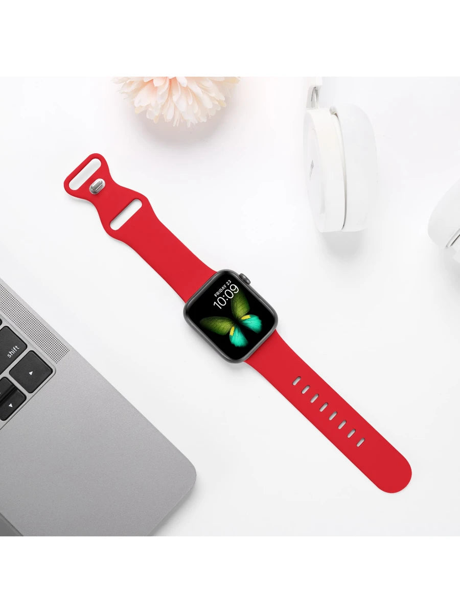 Unisex modni ležerni kaiš za sat od silikona , kompatibilan sa Apple Watch 38mm 40mm 41mm 45mm 46mm 44mm 49mm