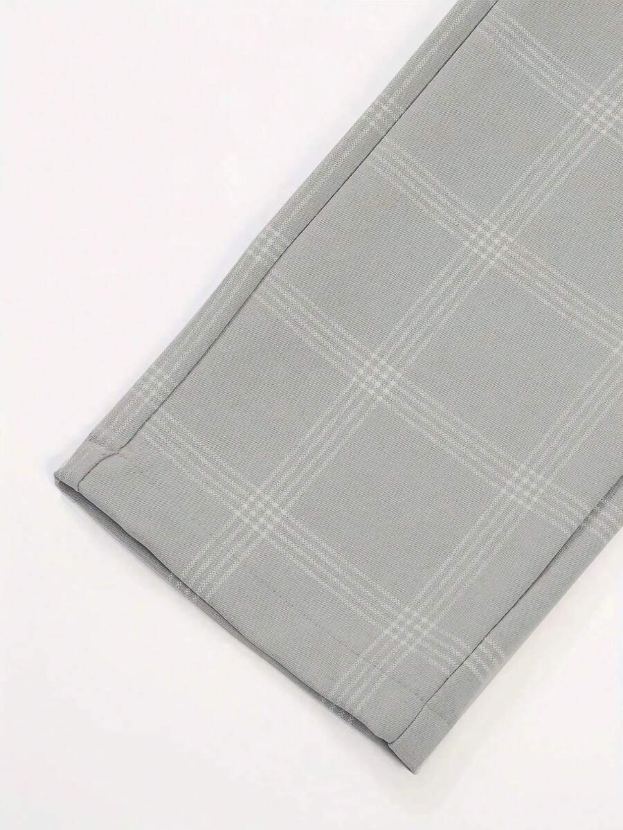 Muške karirane pravih nogavica ležerne pantalone za svakodnevno nošenje