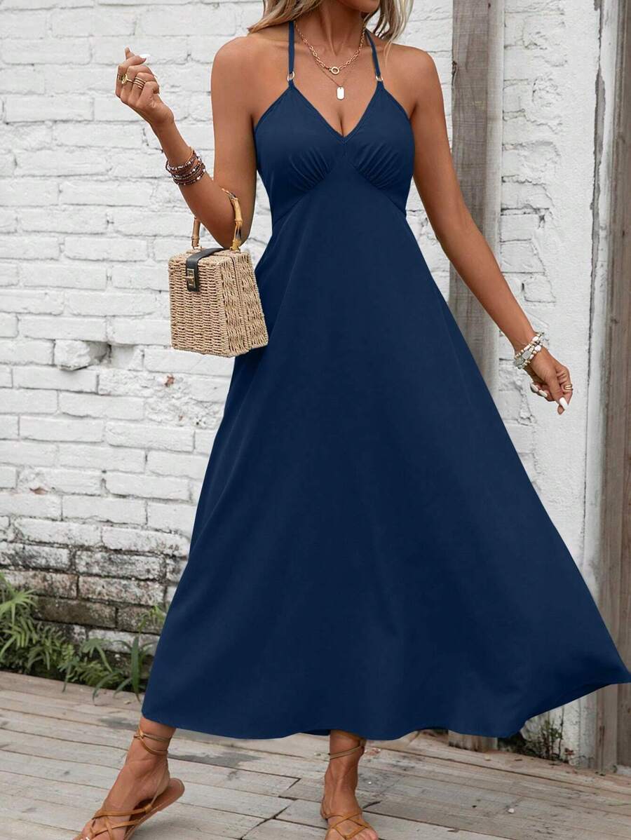 Ženska Letnja Haljina – Backless Cami sa Vezivanjem