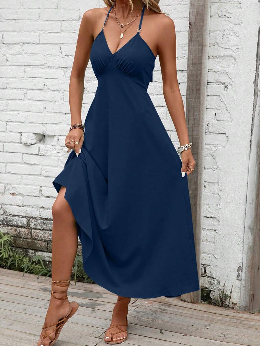 Ženska Letnja Haljina – Backless Cami sa Vezivanjem