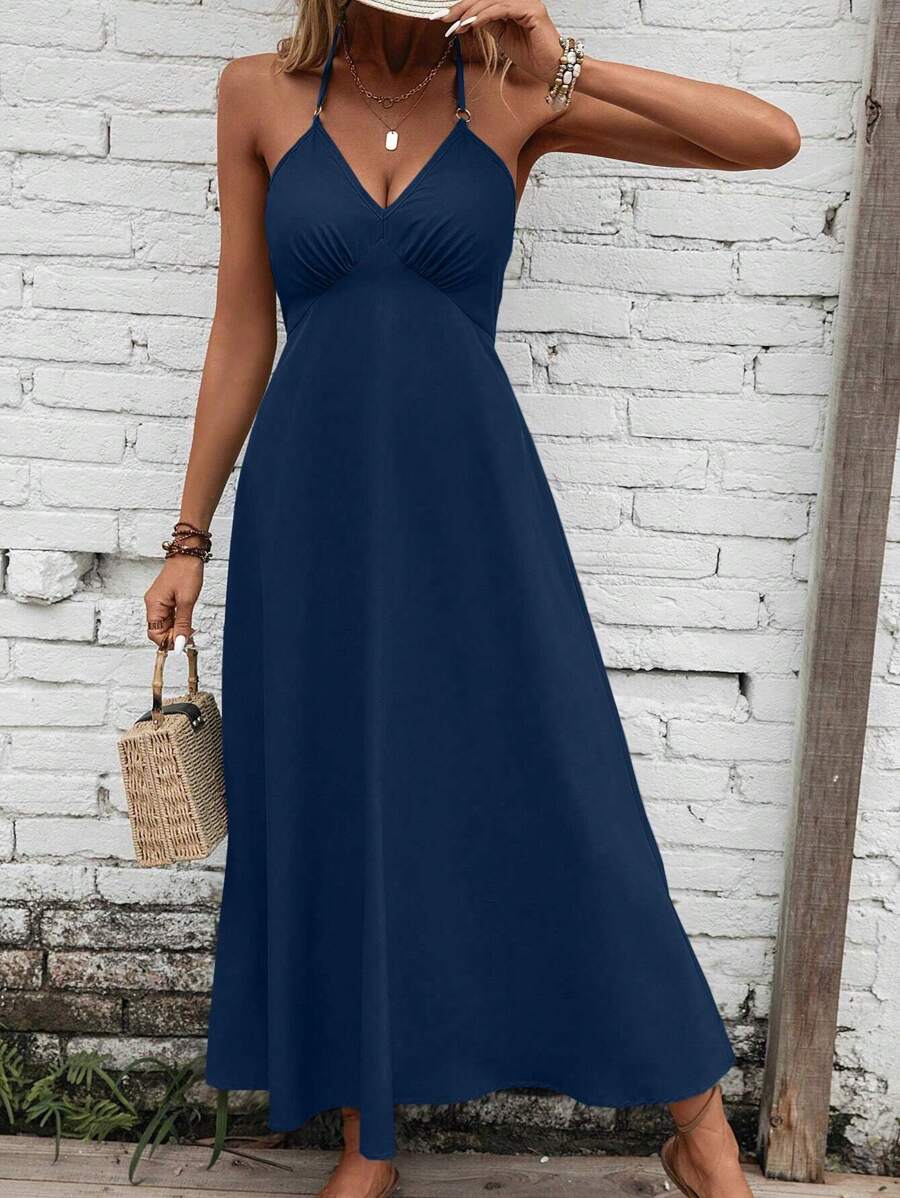 Ženska Letnja Haljina – Backless Cami sa Vezivanjem