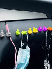 5pcs/Pack Random Color Creative Multifunctional Heavy Duty Thumb Hooks, No Trace Left, With Adhesive (New Version)