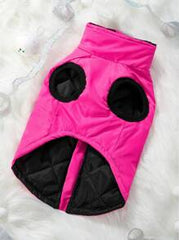 PETSIN Pet Waterproof Padded Vest, Rose Red