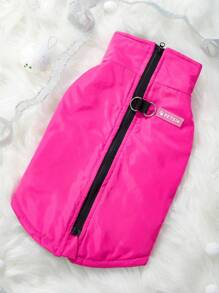 PETSIN Pet Waterproof Padded Vest, Rose Red