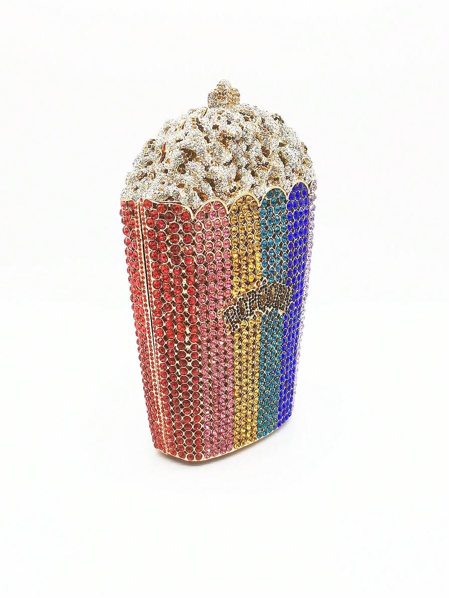 Šarena kristalna kluč torba - popkorn , blještava elegantna
