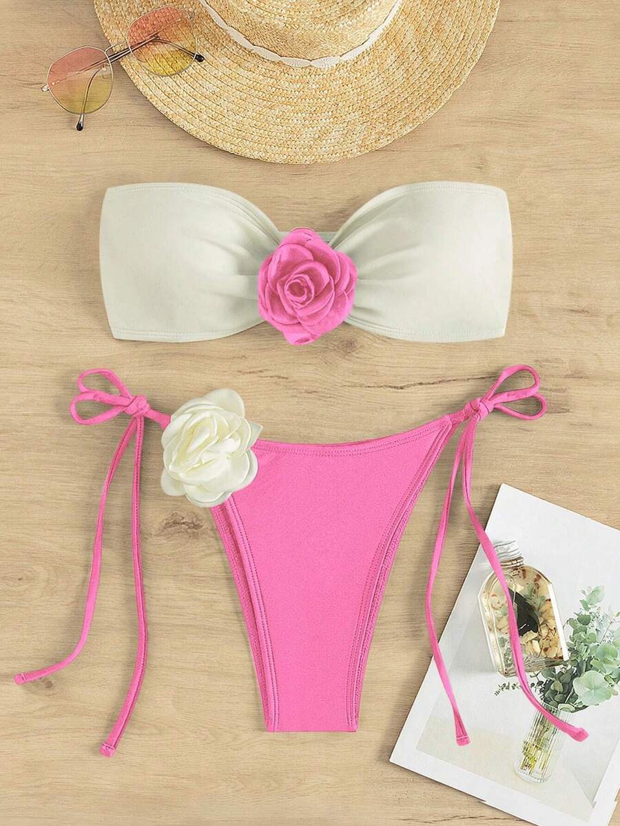 Colorblock Bikini Set