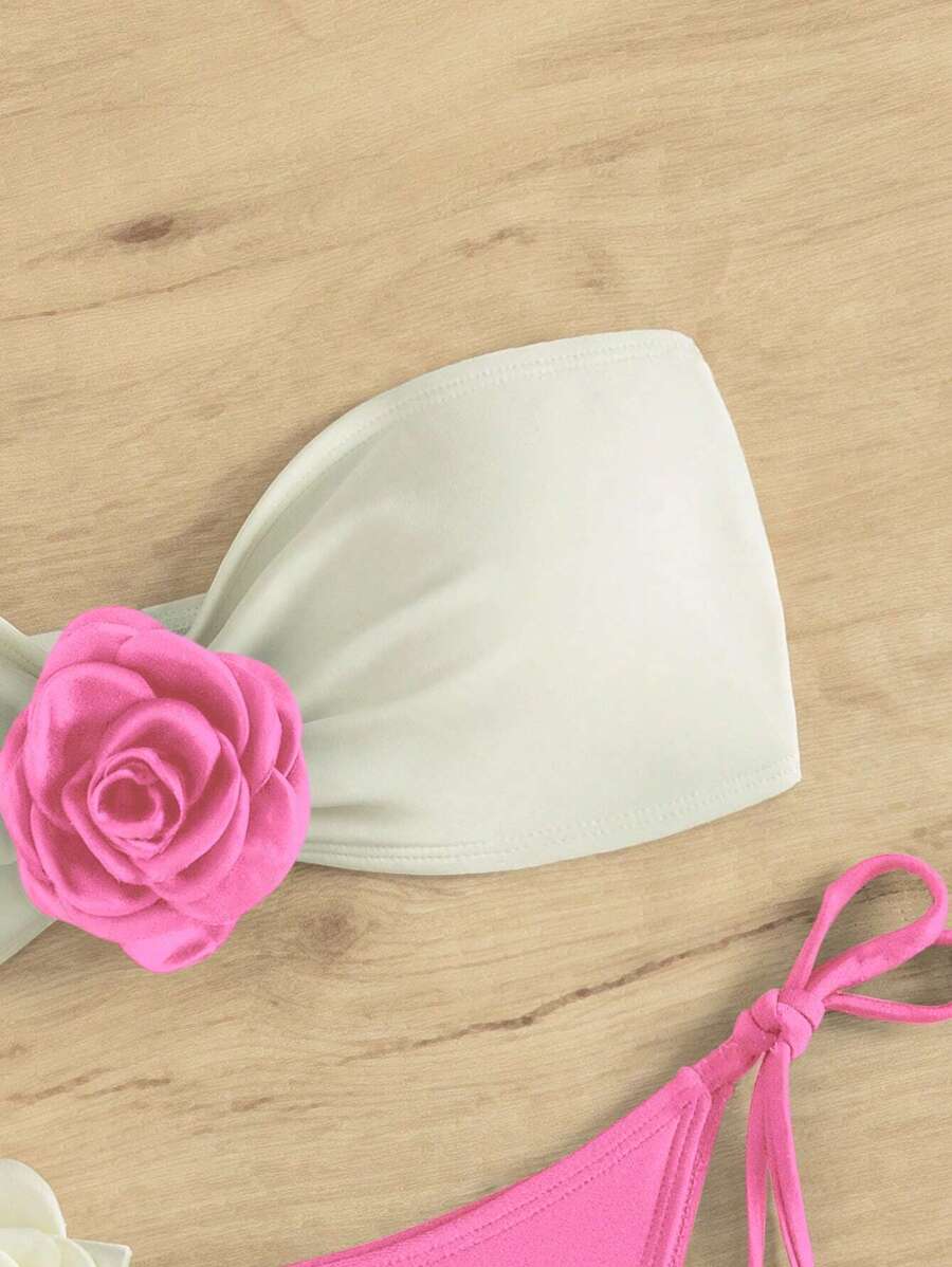 Colorblock Bikini Set