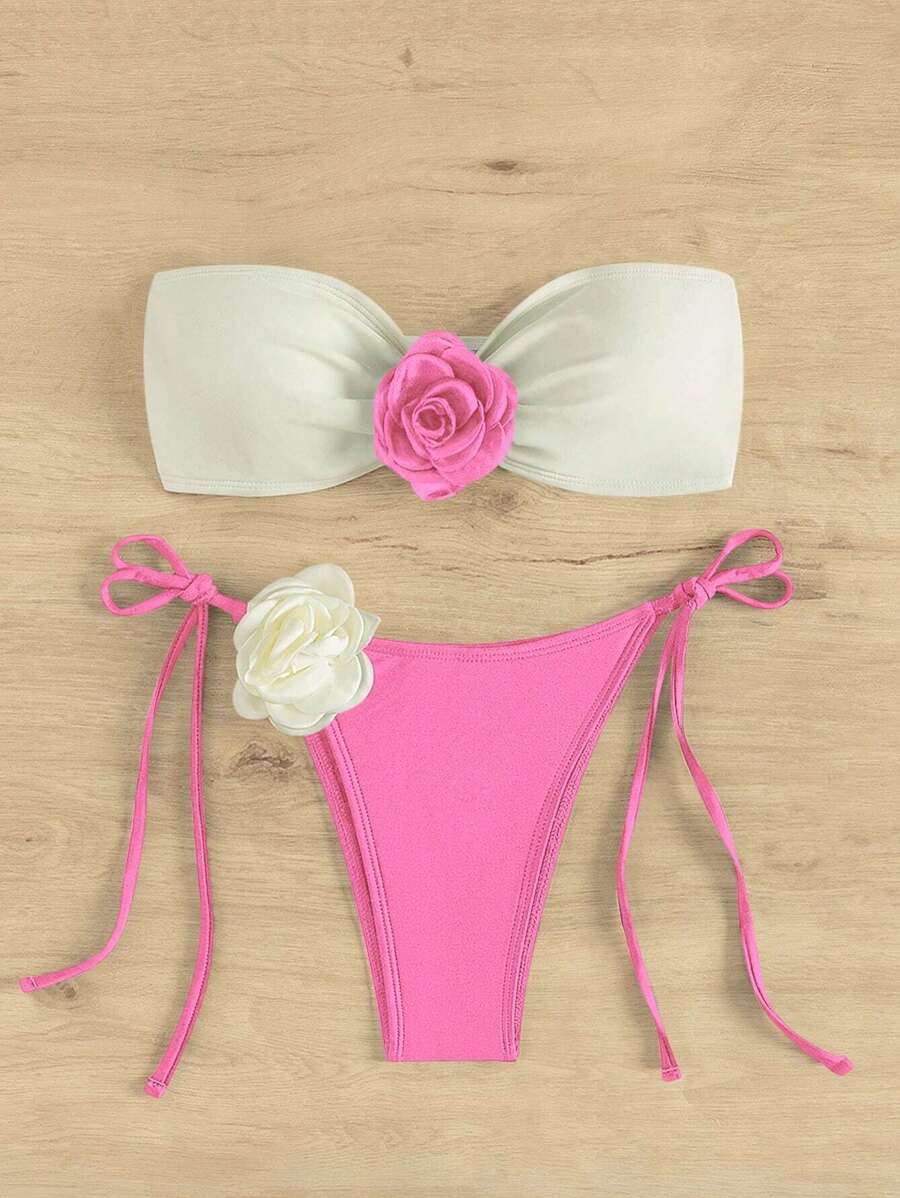 Colorblock Bikini Set