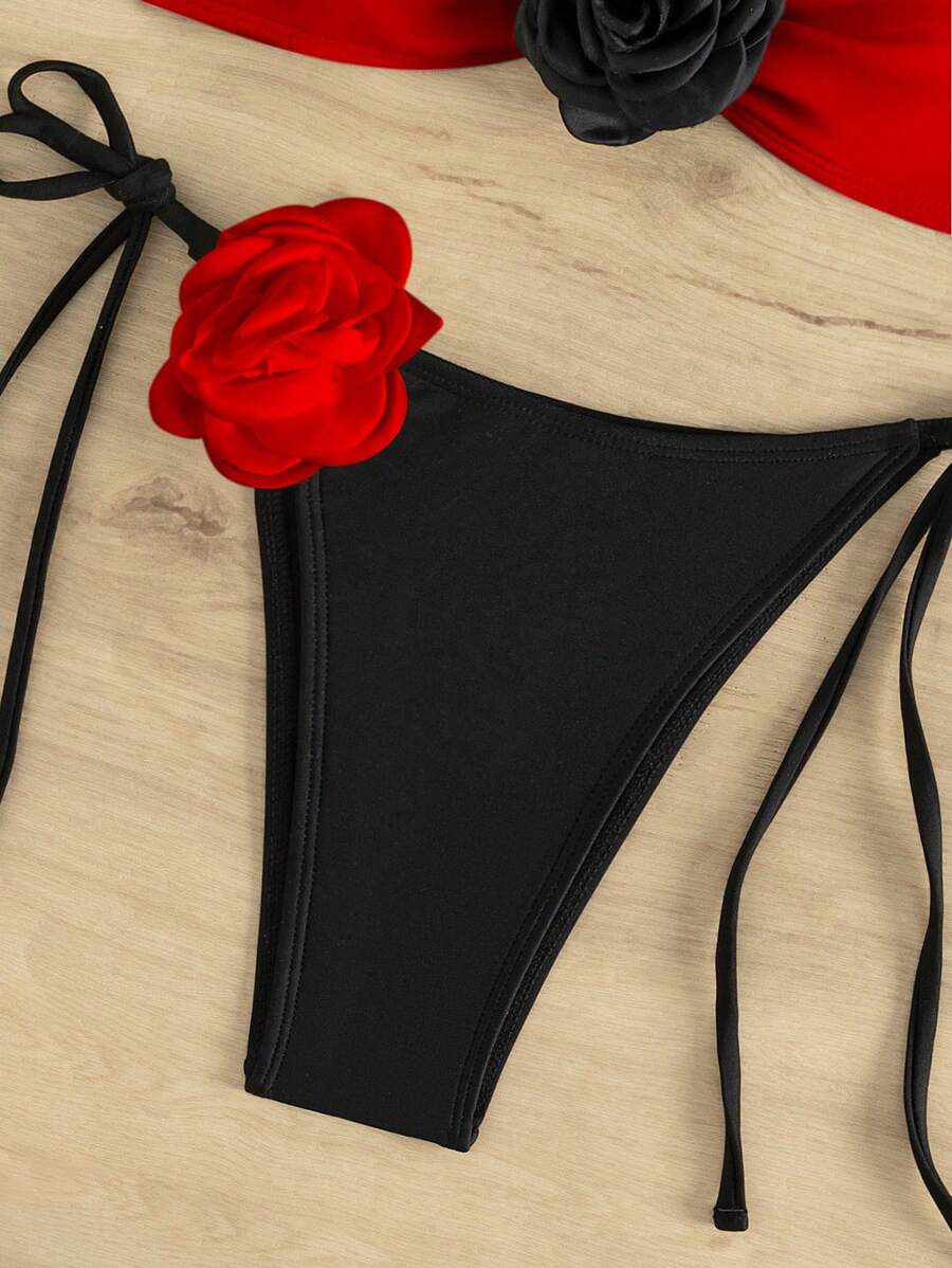 Colorblock Bikini Set