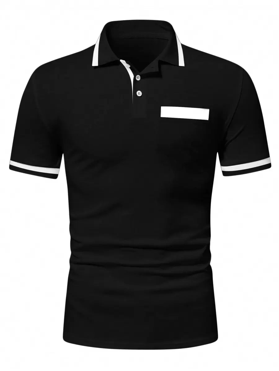 Muška formalna polo majica od pamuka sa kontrastnim detaljima