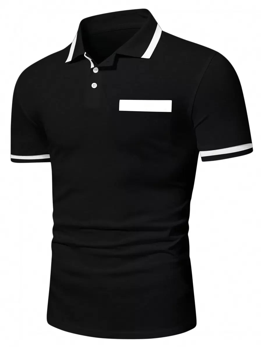Muška formalna polo majica od pamuka sa kontrastnim detaljima