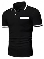 Muška formalna polo majica od pamuka sa kontrastnim detaljima