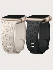2 komada narukvice za sat sa leopard printom i gravurom, kompatibilna sa Apple Watch 49mm 46mm 45mm 44mm 42mm 41mm 40mm 38mm